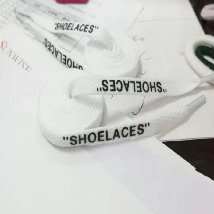 오프화이트 offwhite 리플렉트 일반 평끈 슈레이스 SHOELACES 흰검 검흰 120cm