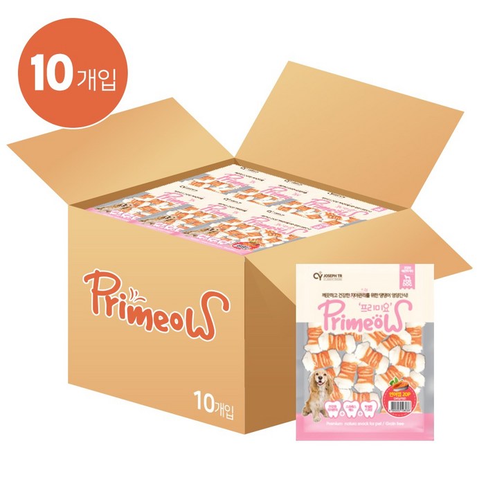 프리미요 딩고껌 2.5인치소형견 20p, 연어, 240g, 10개