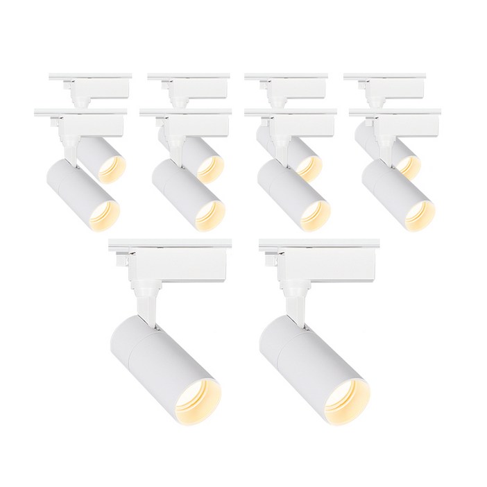 라인조명 LED 에코 원통 COB 일체형 레일조명 화이트바디, 5. 전구노란빛 20w, 10개