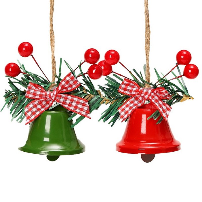 하임하이 2개세트 크리스마스 트리 종장식 오너먼트 금속 벨