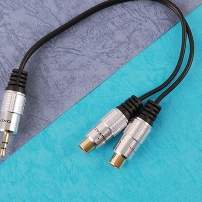 스테레오 RCA 케이블 젠더 Y형 3.5 M RCA Fx2 25cm 79000EA 1EA