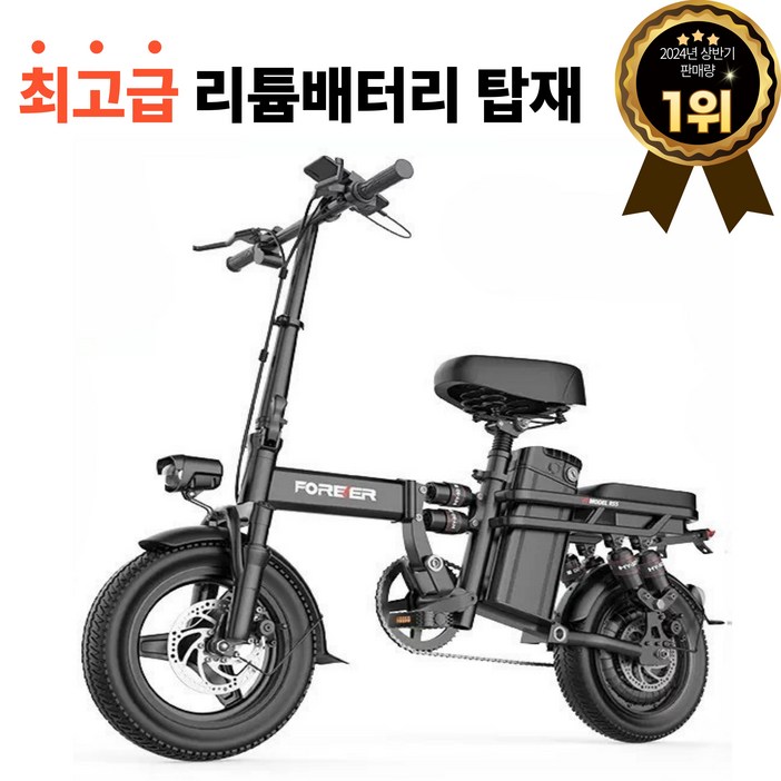 킵고잉 접이식 전기자전거 전동 바이크 미니벨로 출퇴근 배달 대리 2인용 48V