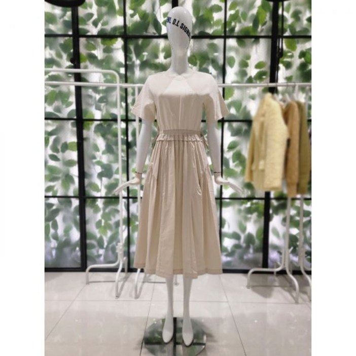 백화점 [듀엘] 텍스처 블록 셔링 원피스 D232MSE043 아울렛