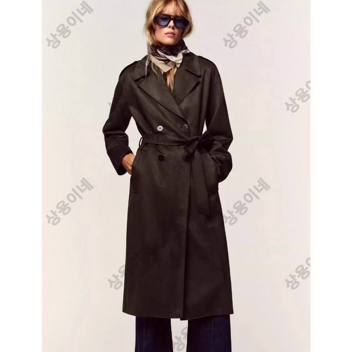 자라 가을 신상 스웨이드 롱 트렌치 코트 2025 zara