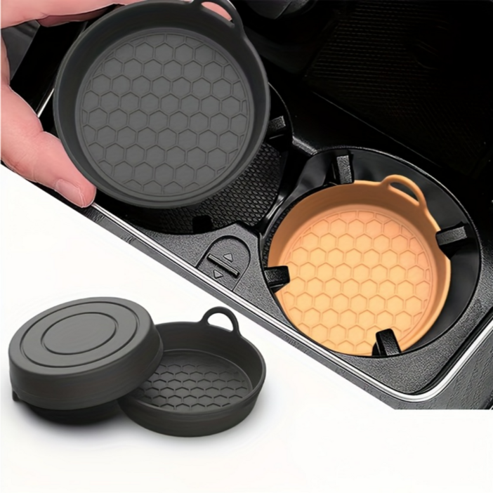 차량용 먼지 소음 방지 컵홀더 실리콘 패드 2p 세트