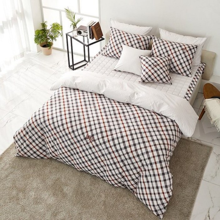 닥스 고밀도 스탬프 홑겹 이불커버 싱글퀸 262051