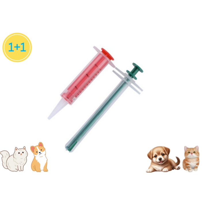달래몬 고양이 강아지 알약투약기 필건 11, 15g, 2개