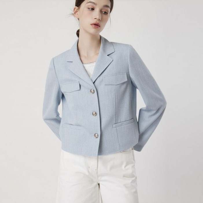 [백화점상품] CC콜렉트 트위드 자켓 3버튼 싱글 클래식 오피스룩 브랜드