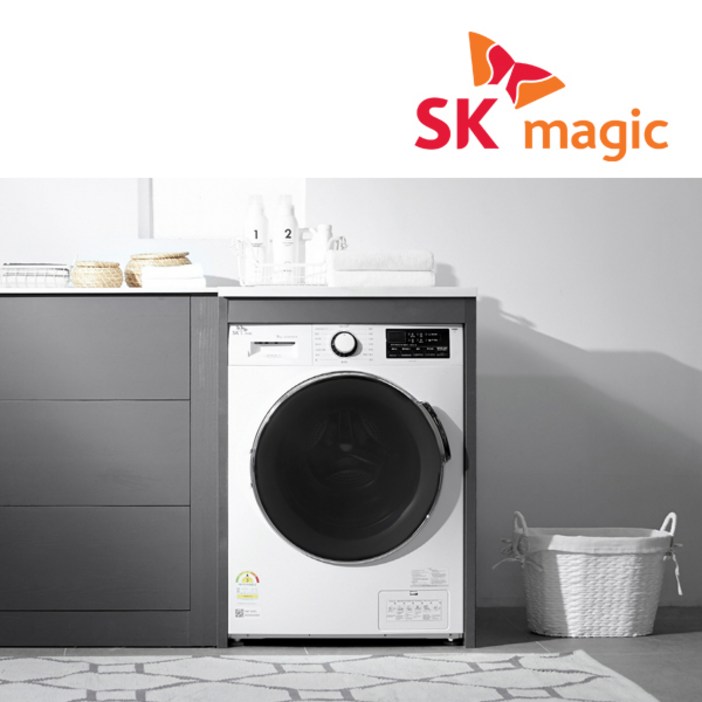 [배송만-자가설치] SK매직 원룸 오피스텔 매립형 빌트인 인버터 드럼 세탁기 9KG WMT900