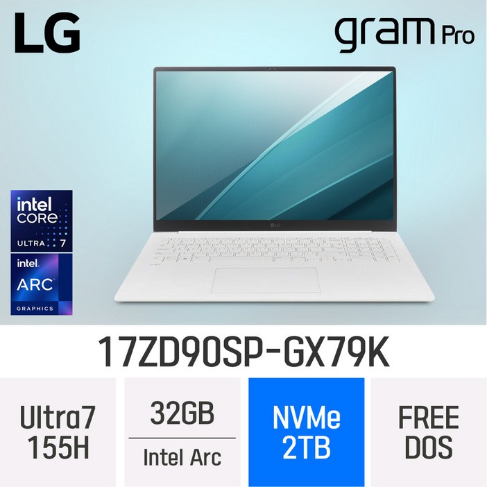 당일출고 LG전자 그램 프로17 17ZD90SPGX79K 디자인작업용 업무용 고사양 노트북, 17ZD90SPGX79K, Free DOS, 32GB, 2TB, White 당일출고 LG전자 그램 프로17 17ZD90SPGX79K 디자인작업용 업무용 고사양 노트북, 17ZD90SPGX79K, Free DOS, 32GB, 2TB, White