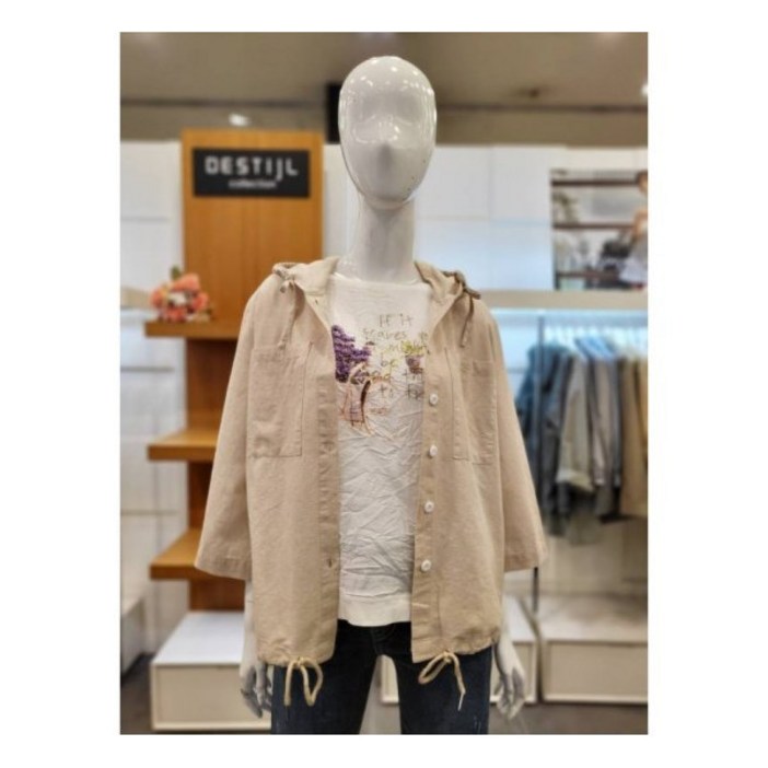 [데스틸] NC엑스코  린넨 후드 블라우스 D2223BL1412F