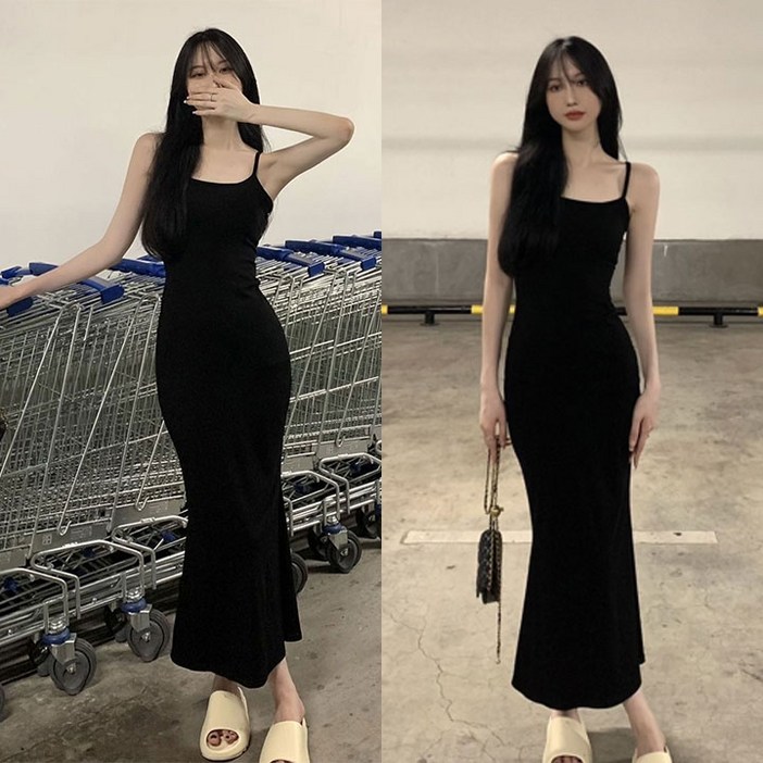 11 서스펜더 끈나시 민소매 롱원피스