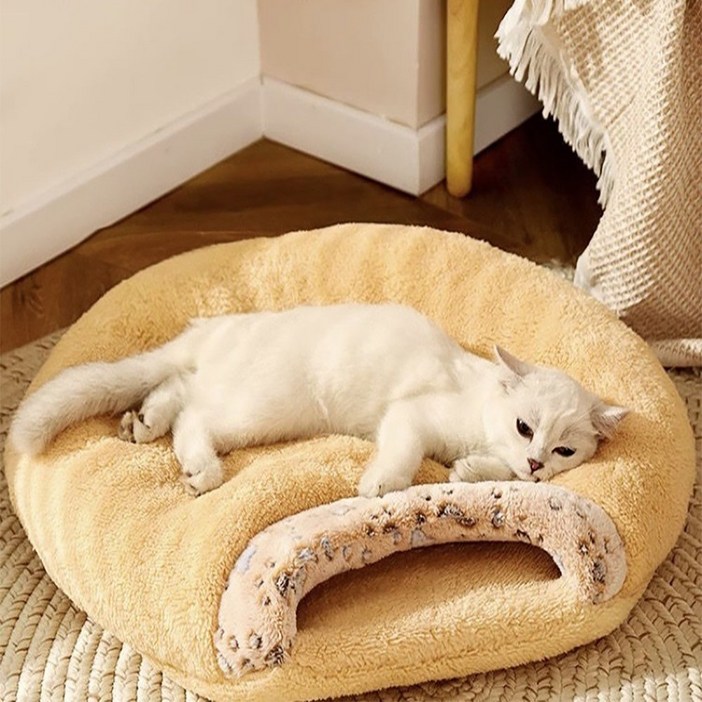 고양이 강아지 반려동물 쿠션 방석 하우스 숨숨집, 1개 고양이 강아지 반려동물 쿠션 방석 하우스 숨숨집, 1개