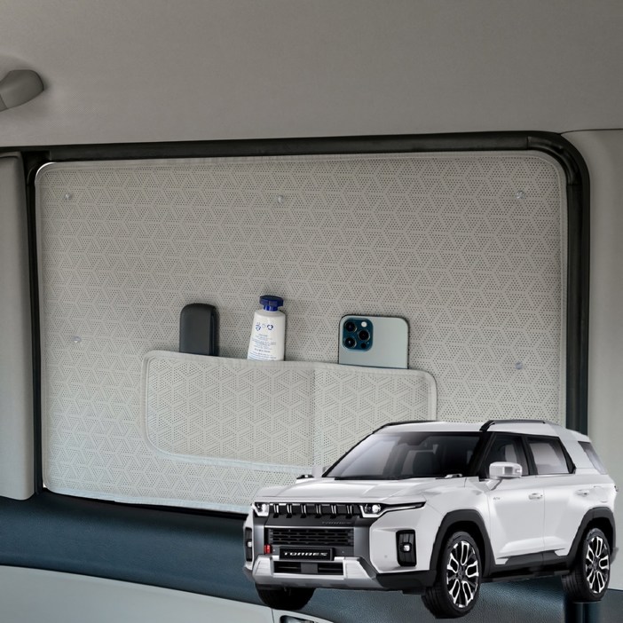 토레스 햇빛가리개 암막커튼 차박커텐, 1세트, 2열뒷좌석쪽창