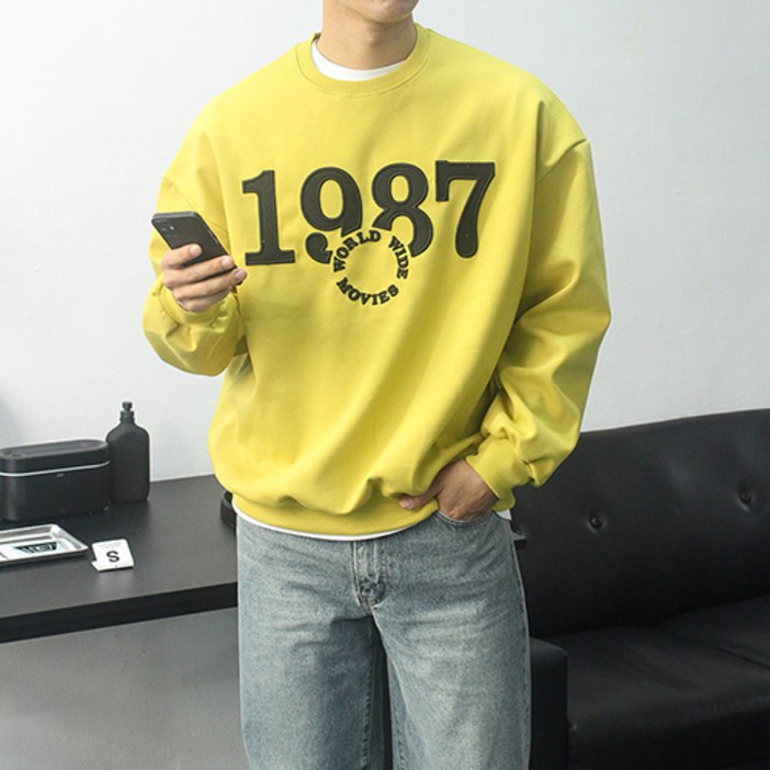 남녀공용 1987맨투맨 오버핏 3컬러