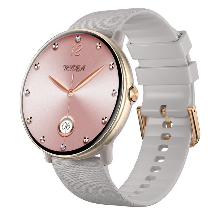 와피크 AMOLED 통화가능 1.43인치 스마트워치 Y6 대화면 한글판 AOD가능, GPS + 블루투스, 3.6cm, 골드