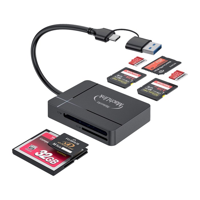 USB3.1 Type-C + USB3.0 멀티 카드리더기 ML-MRT37 (CF/SD/MicroSD/MS/XD), 1개