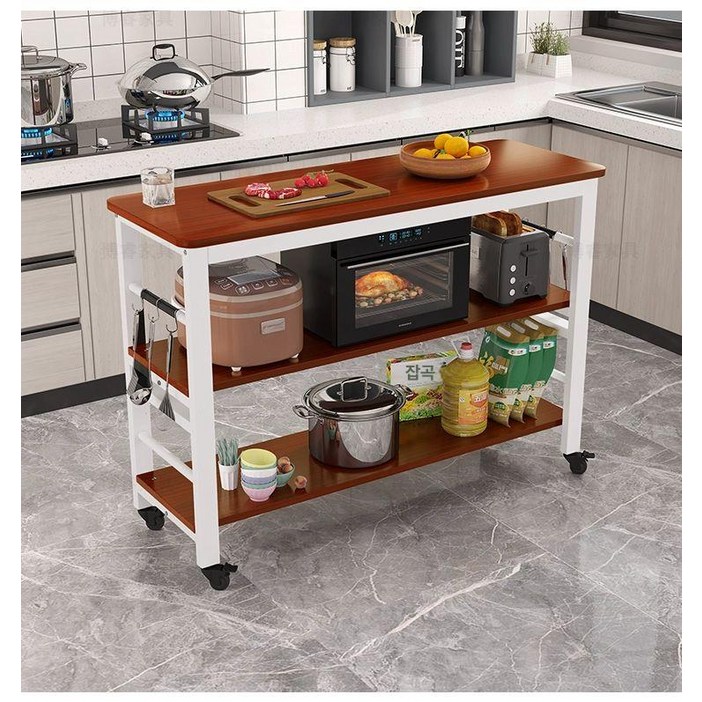 이동식 조리대 테이블 아일랜드식탁 선반 홈바 다용도