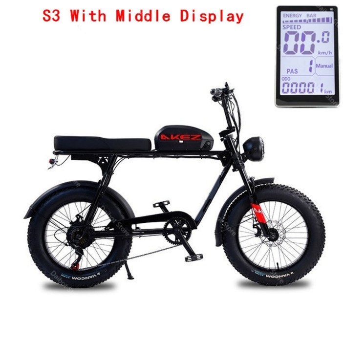 전동 전기 자전거 성인용 팻 타이어 탈착식 배터리 포함 S3RX eBike 20 인치 48V 750W 1500W