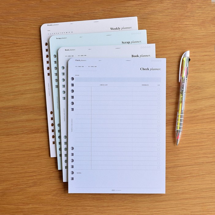 모든픽 A5 인덱스플래너 리필지 6공 내지