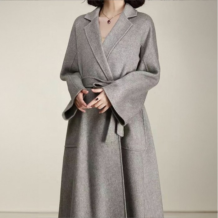 나도퀸 디오벨 벨티드 울 롱코트