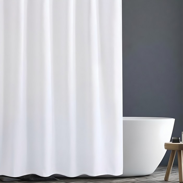 패브릭 방수 샤워 커튼  기본 커튼 링 12p, 화이트, 1개