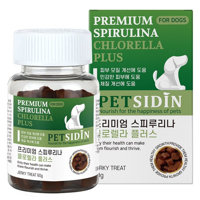 펫시딘 스피루리나 클로렐라 강아지 피부 영양제, 스피루리나, 1개, 모질민감한 피부체질 개선 펫시딘 스피루리나 클로렐라 강아지 피부 영양제, 스피루리나, 1개, 모질민감한 피부체질 개선