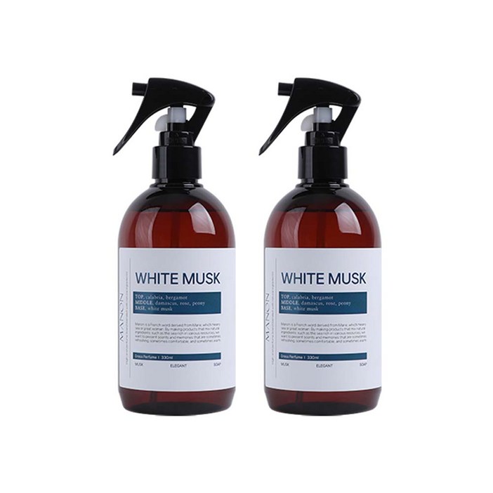 마농 드레스퍼퓸 섬유향수, 2개, 330ml, 화이트머스크 마농 드레스퍼퓸 섬유향수, 2개, 330ml, 화이트머스크