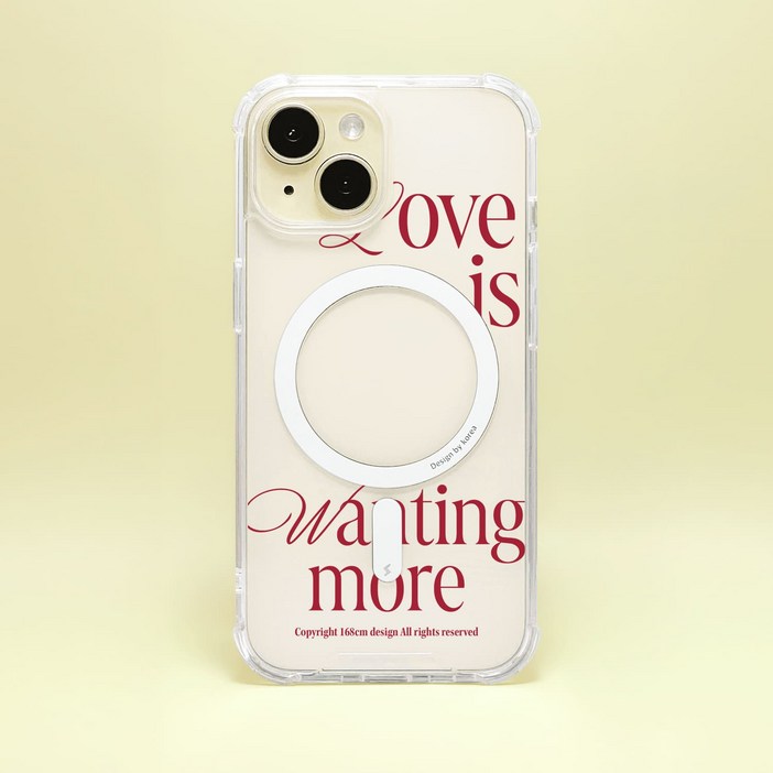 (초자력 맥세이프) Love is . 마그네틱 자석 투명 범퍼 실리콘 선물 핸드폰 휴대폰케이스