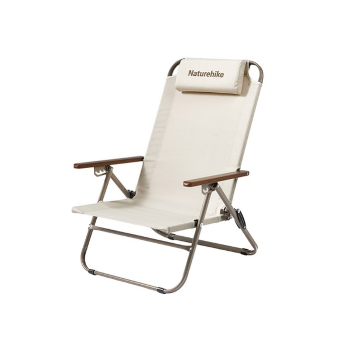 네이처하이크 T02 각도조절 리클라이너 체어 4단 하이백 우드팔걸이 접이식 캠핑의자