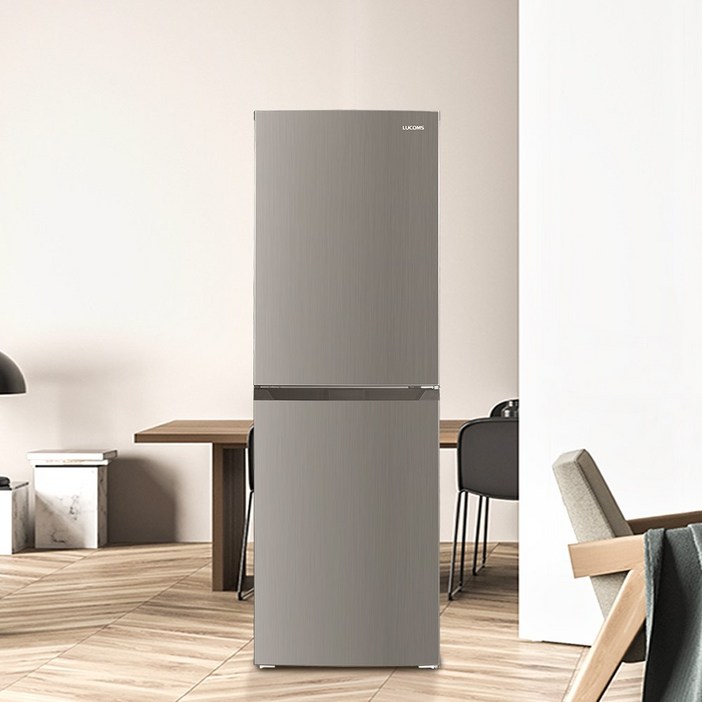 루컴즈 2도어 상냉장 하냉동 냉장고 원룸 소형 미니 사무실 기사설치 메탈 실버 228L RCS228H1, RCS228H1