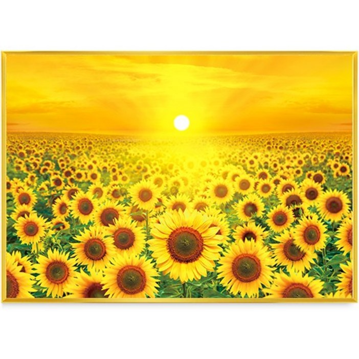 디데코 돈들어오는 황금 빛 해바라기 그림 액자 거실 현관 풍수 집들이 개업 선물 인테리어 금전운 골드 액자
