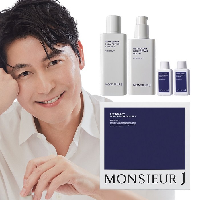 무슈제이 레티놀로지 남자 스킨로션세트(에센스 스킨 + 로션 + 샘플2종), 1개