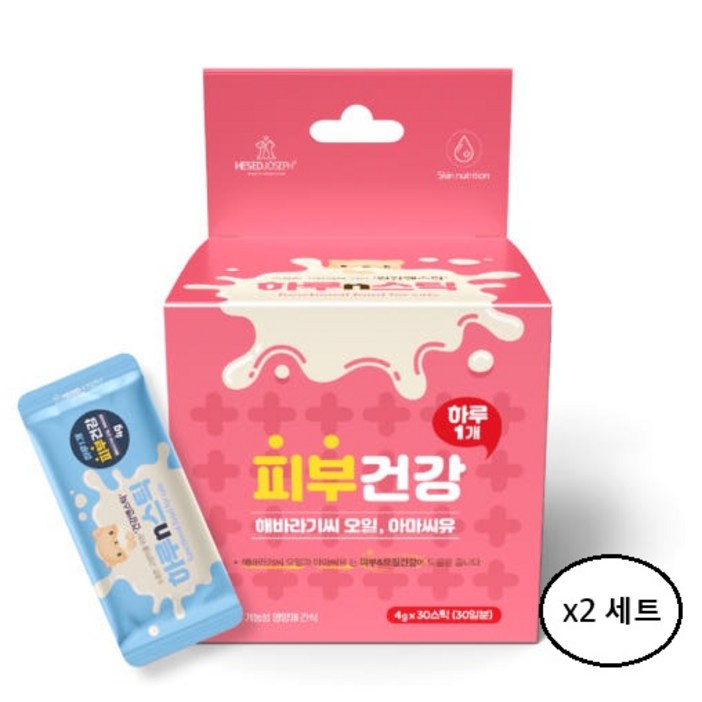 하루n스틱 고양이 영양제 4g x 30p 2박스 (유통기한 임박 25.08.15) - 포장지 색상다름, 2개, 피부/피모, 30회분