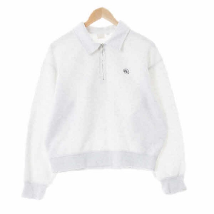 3789 프로젝트엠 아이스멜란지그레이 면혼방 하프지퍼카라맨투맨 90