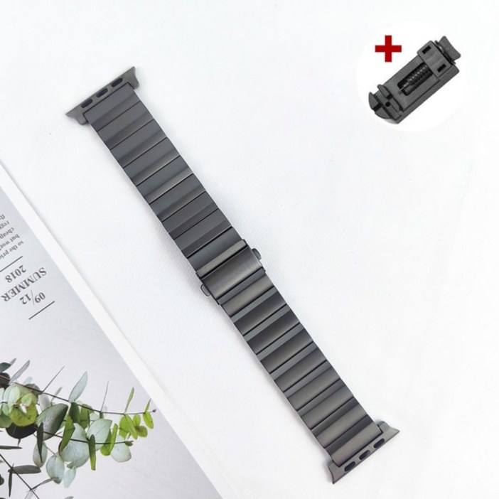 애플 워치용 티타늄 밴드 남성용 비즈니스 스트랩 iWatch 시리즈 8 7 6 SE 5 4 3 팔찌 49mm 45mm 41mm 44mm 38mm 40mm 42mm