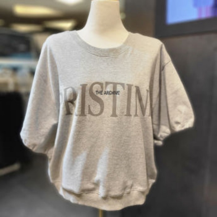 3층 영캐주얼 보브 밴딩 슬리브 크롭 맨투맨 티셔츠 7125340100