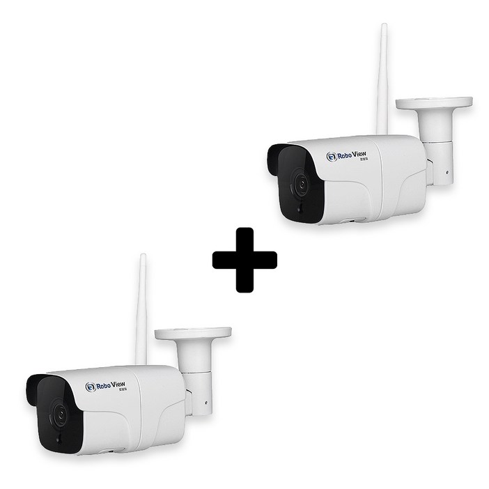 글로벌아이넷 로보뷰G 2세트 홈 IP 카메라 CCTV 3.6mm 200만화소 WHG+2, 01. 로보뷰G+2