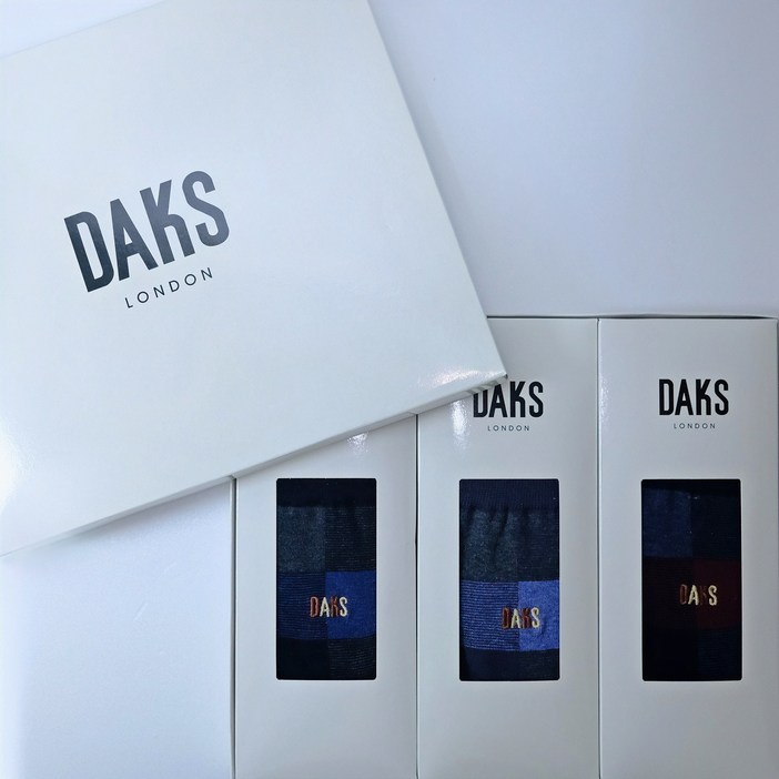 DAKS 설날 선물추천 양말선물세트 깔끔한 식탁보무늬 정장양말
