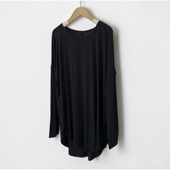 PLYU 힙커버 모달 무지 긴팔 티셔츠 홈웨어 레깅스티셔츠