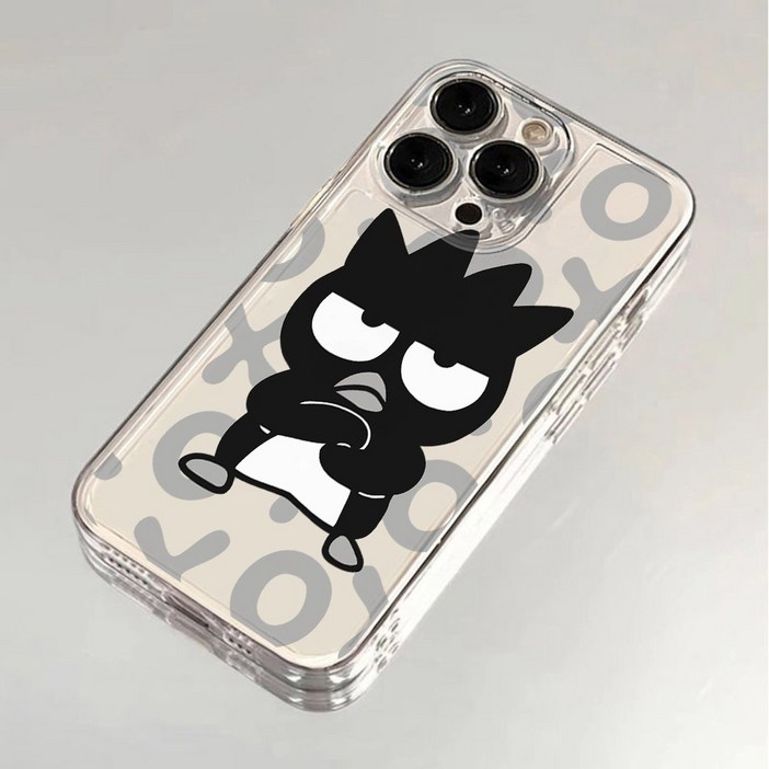 귀여운 Badtz maru 휴대폰 케이스 투명 소프트 커버 16 15 14 플러스 13 12 미니 11 프로 맥스 X Xs XR 7 8