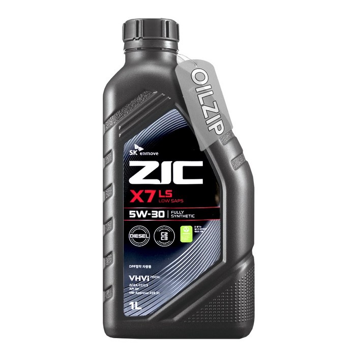 지크 X7 LS 5W30 C2 C3 1리터 합성 가솔린 디젤 겸용 엔진오일, 1개, 지크 X7 LS 5W30 C2C3 1리터, 5w30
