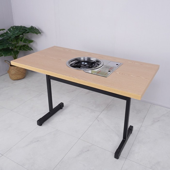 불판 테이블 부탄 가스레인지 업소용 고기 테이블 식탁 국내 제작, 15.오크