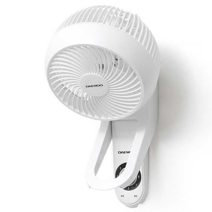 대우 벽걸이 서큘레이터 선풍기 360도 입체 회전 소형 미니 에어 공기 순환기 저소음 가정용 업소용
