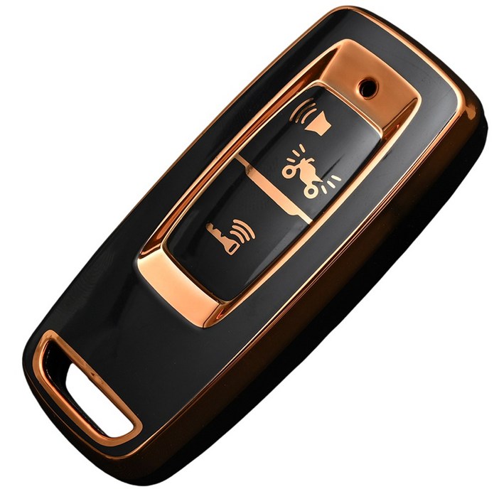 혼다 PCX 호환 오토바이 바이크 키케이스 키홀더 TPU 키커버 리모컨, BTA012버튼, 블랙