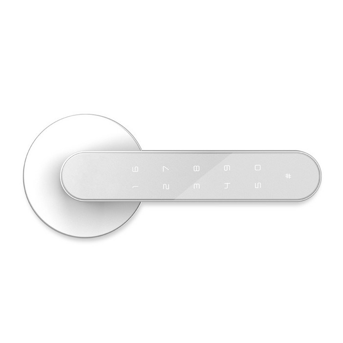 웰콤 ART L10 화이트 목문용 디지털도어락 비밀번호 무타공 번호키 방문손잡이 사무실 판넬문 나무문용 비상전원 에티켓기능 음량조절무음포함 4단계 백세트조절가능 솔리티, 고객직접설치, ART L10화이트