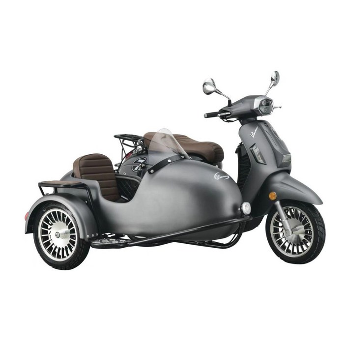 하비트샵 레이라니 삼륜 대형 오토바이 바이크 클래식바이크 삼륜오토바이, 무광 블랙 레이스그레이, 기본 모델명품번