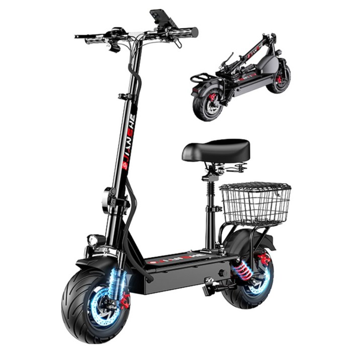 접이식 전동 퀵보드 전동보드 프리미엄 킥보드 대리기사 안장 LED 경량 성인 롱보드 두발, 1개