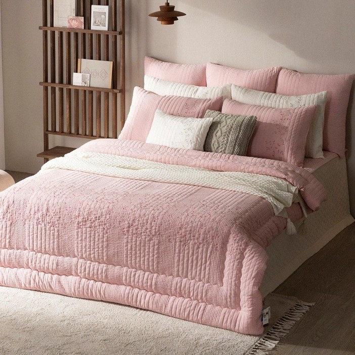 공식판매처 박술녀 통워싱 순면 피그먼트 차렵이불 침구 풀세트 작품명 초연2 국내생산  빠른배송  이불패드베개커버  선물추천