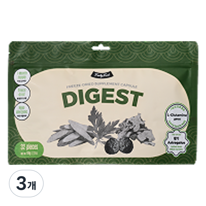 트러스티푸드 동결건조 저알러지 한방캡슐 다이제스트 강아지 유산균 장영양제 설사 눈물 32개입, 3개, 소화, 32정